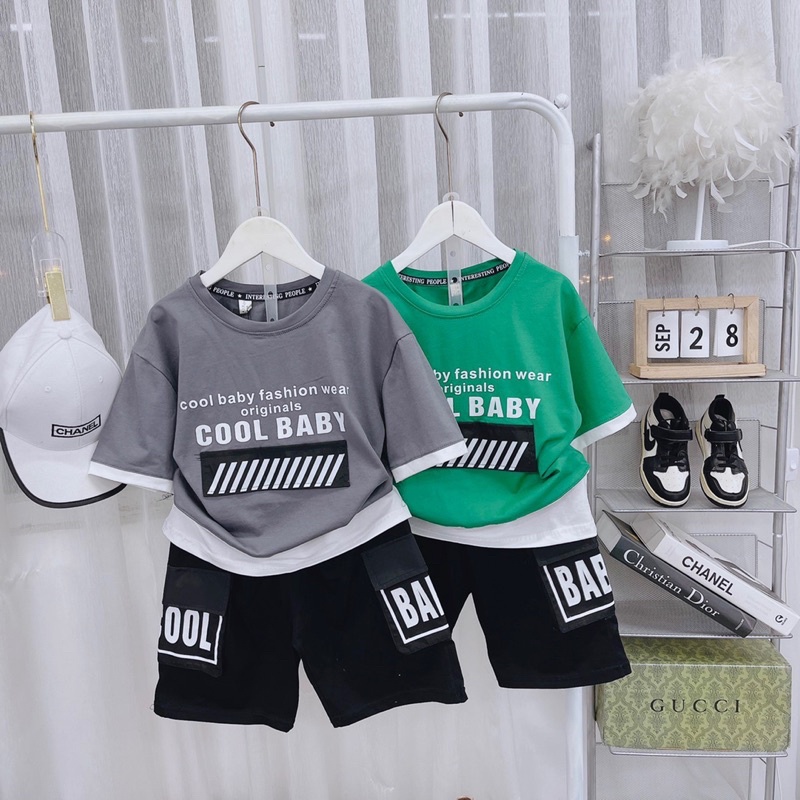 Bộ đồ size đại cho bé 32-42kg -quần áo bé trai mùa hè