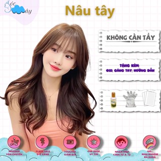 Tóc nhuộm màu nâu tây sẽ khiến bạn trông cực kỳ phong cách và hiện đại. Từ nay, bạn không còn lo lắng về tóc khô xơ hay nhạt màu nữa. Sẵn sàng trở thành tâm điểm của mọi màn ảnh với tóc nhuộm này nhé!