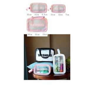Túi đựng đồ trang điểm đồ cá nhân chống nước Túi Cốp Đựng Mỹ Phẩm WASHBAG 3 size 3 màu, Cốp Trang Điểm Dạng Túi Xách Tay