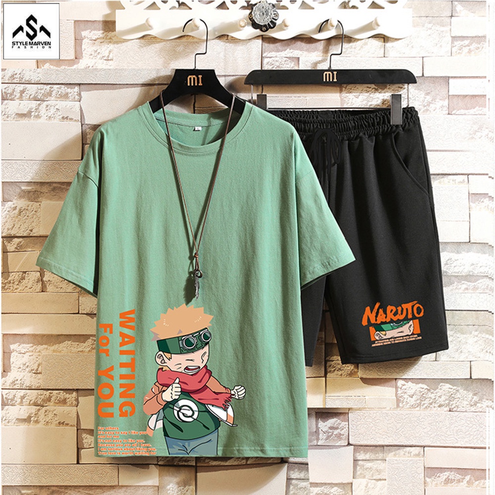 Set Quần Áo Thun Nam In Hoạt Hình Naruto Trẻ Trung Hot Trend Mùa Hè 2023  Style Marven - Set Nam 013C | Shopee Việt Nam