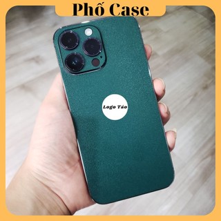 Miếng dán skin xanh rêu iPhone 16promax 15promax 14ProMax 13Promax 13Pro 13 12Promax 12Pro 12 11Promax 11Pro 11 Xsmax Xs