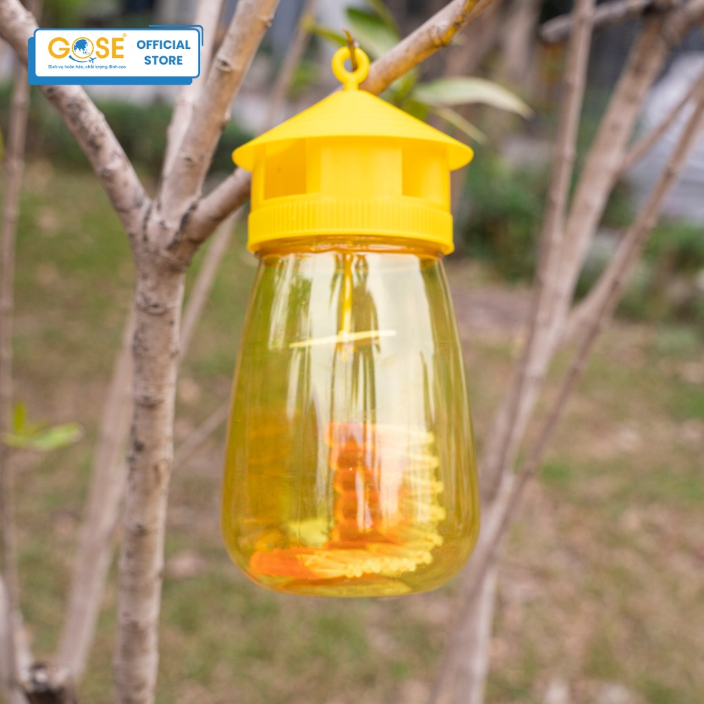 Ảnh Bẫy ruồi vàng 1L GOSE hũ bẫy côn trùng kèm thuốc dẫn dụ hàng chính hãng 2