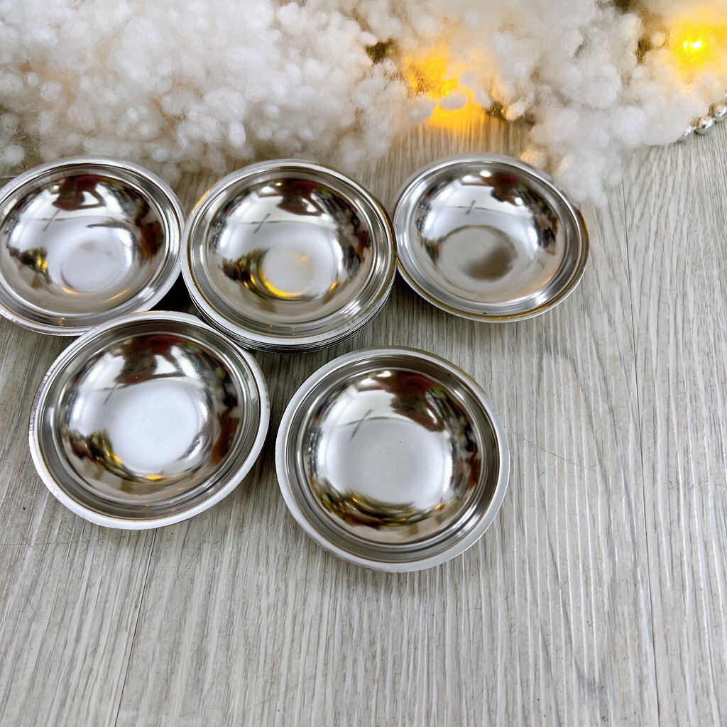 combo 10 Chén ĐỰNG NƯỚC CHẤM  INOX 7 * 2CM làm BÁNH BÈO, BÁNH BÒ