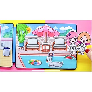 Toca đi hồ bơi cùng Enid - Búp bê giấy