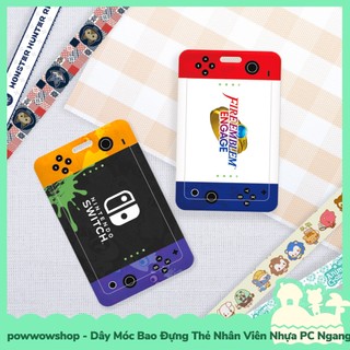 [Sẵn VN - Hỏa Tốc] Dây Vải Đeo Thẻ 42cm / Bao Thẻ Nhân Viên Nhựa PC Phong Cách Game Nintendo Switch Edition
