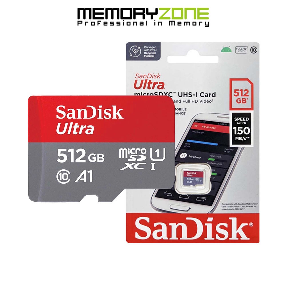 Thẻ nhớ MicroSDXC SanDisk Ultra A1 512GB 150MB/s SDSQUAC-512G-GN6MN ...