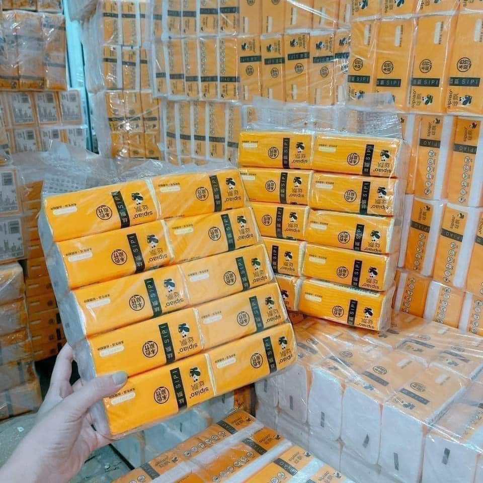 Túi 10 Gói Khăn Giấy Gấu Dày Dặn Siêu Dai Phù Hợp Cho Gia Đình