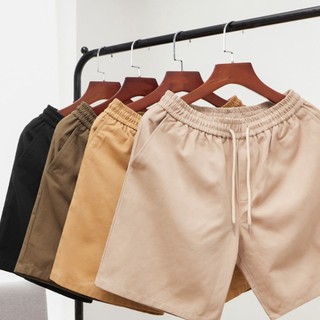 Quần Short sọt đùi cộc Kaki cạp chun nam from dáng đùi cộc mùa hè vải kaki Hàn mềm mịn cao cấp thấm hút tốt Avocado