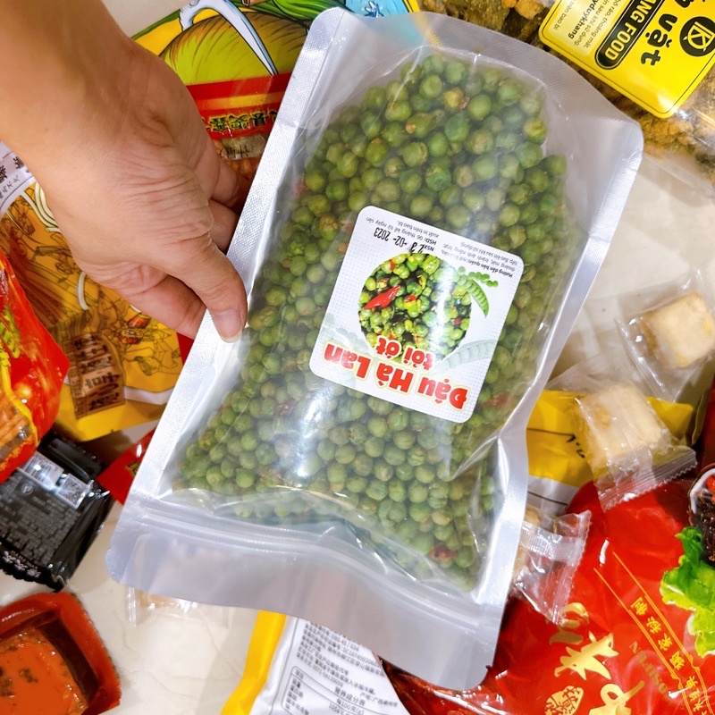 Đậu Hà Lan Tỏi Ớt Loại Ngon Hạt Lớn chuẩn cty - Túi Zip 500gr