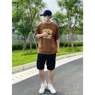 Bộ Hè Nam Thể Thao COUNTRY Dáng Rộng BASSIC Cá Tính, Áo Kèm Quần Cotton Mềm Mịn Thấm Hút Mồ Hôi Tốt