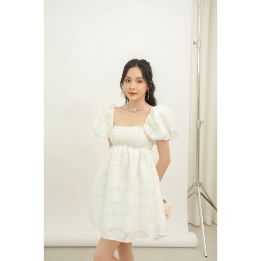 Đầm Babydoll Cổ Vuông Tay Phồng Tiểu Thư  HACHI DRESS - GOÛT DE JUN