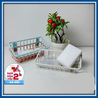 Kệ đựng đồ đa năng caro Việt Nhật, khay nhà bếp, nhà tắm dán tường xinh xắn