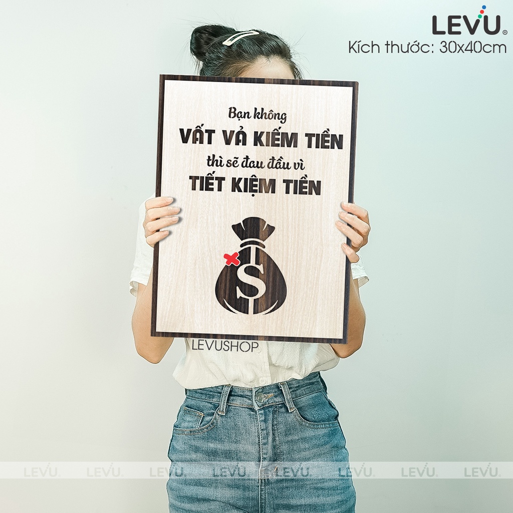 Tranh Động Lực Gỗ sang trọng LEVU064 mẫu mới