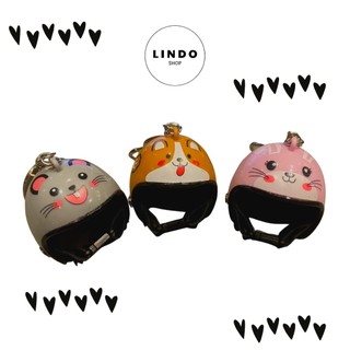 Móc Khóa Mũ Bảo Hiểm Dễ Thương LINDO, quà tặng đáng yêu, Móc Khóa Treo Balo, Cặp