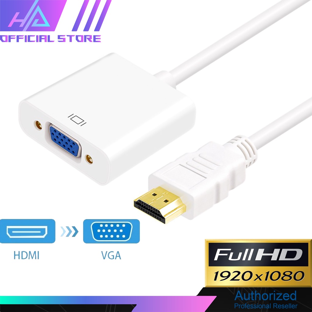 Cáp HDMI sang VGA, Chuyển đổi HDMI to VGA Cable Full HD Shopee Việt Nam