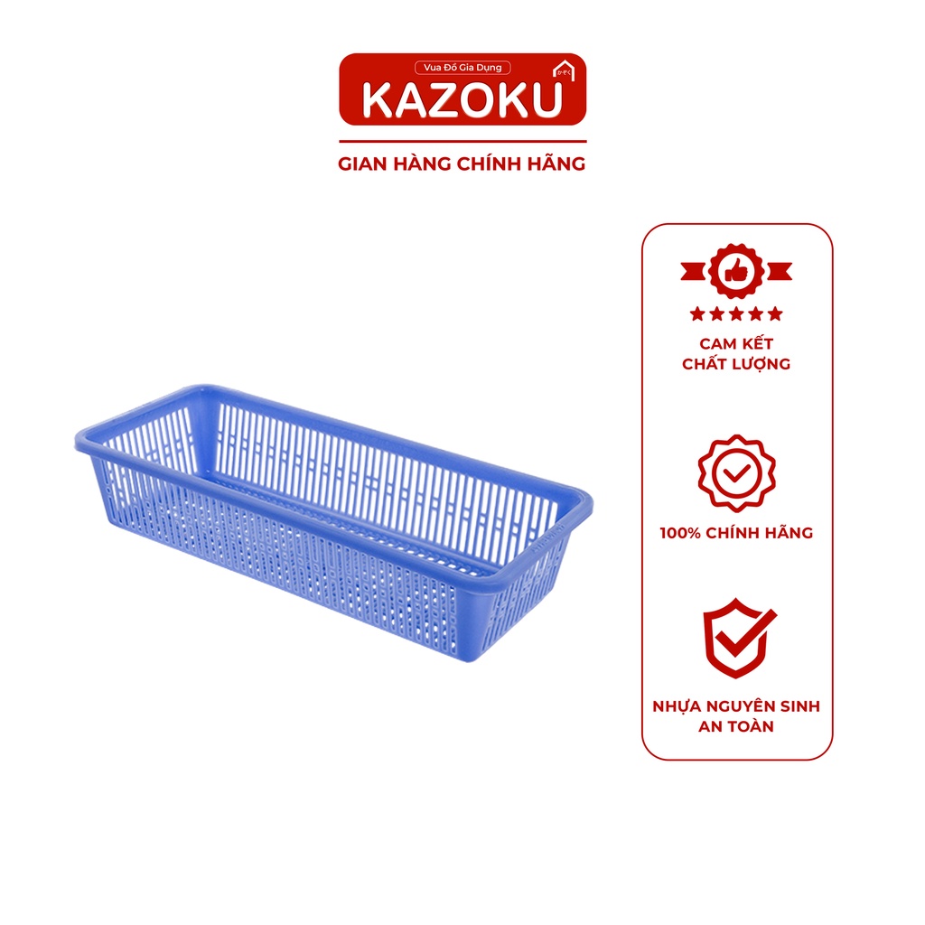 Rổ Nhựa Chữ Nhật, Rổ Nhựa Dài, Rổ Muỗng Dĩa Hồng Phát - Kazoku Vua Đồ Gia Dụng [RD]