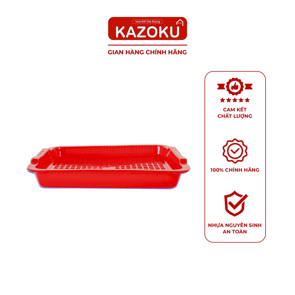 Khay Úp Cốc Nhựa Hình Chữ Nhật Kazoku ( Vàng Trứng gà, Đỏ, Dương, Ngọc) - [HPULVN & HPULVL]