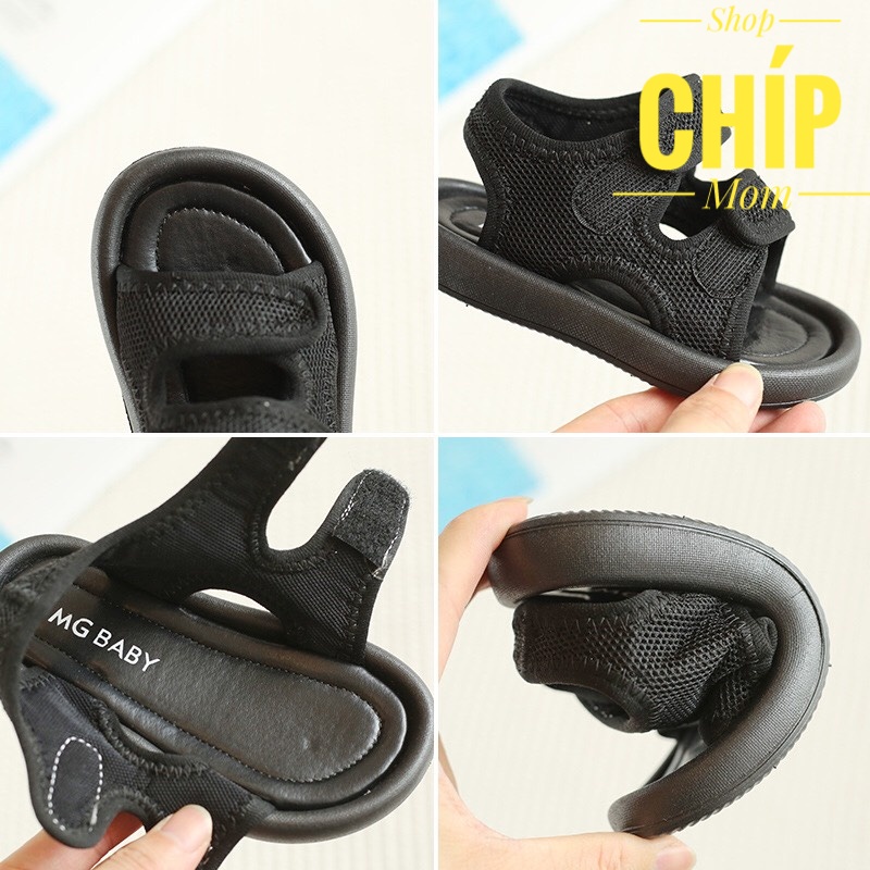sandal bé trai dép quai hậu cho bé gái từ 1 tuổi quay ngang vải dán tùy chỉnh độ dài êm chân mẫu mới nhất năm V127