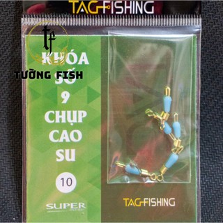 Khóa số 9 chụp cao su câu đài - tường fish shop
