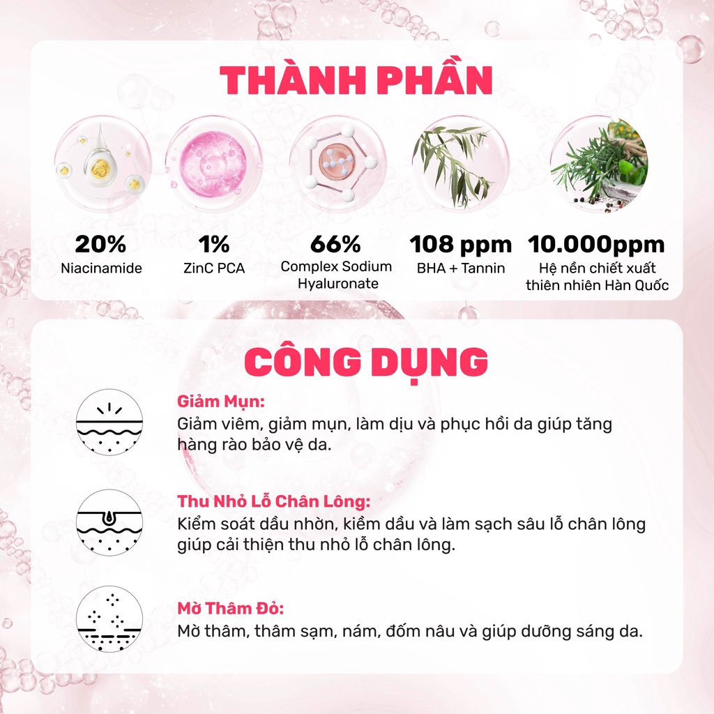 Ảnh Serum Niacinamide 20% Giảm Mụn, Mờ Thâm Đỏ, Thu Nhỏ LCL Derladie Laboratoire Pore Tightening Ampoule 30ml 3