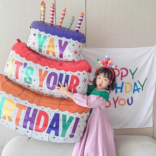 Bóng hình bánh kem sinh nhật khổng lồ 80cm to như ảnh