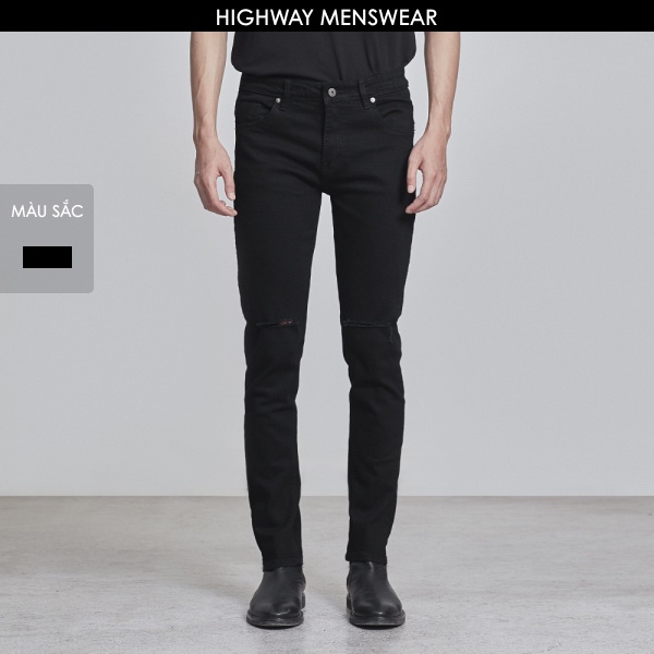 Quần jeans slimfit nam co giãn Highway (Menswear) Kai Jeans - rách gối