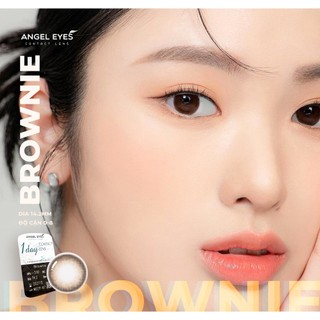 Kính áp tròng 1 ngày không màu và có màu hiệu Angel Eyes Hàn Quốc độ cận từ 0-8 độ