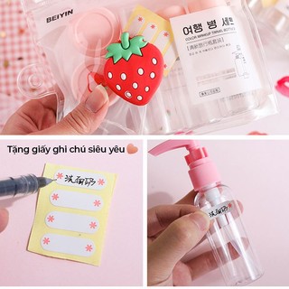 Bộ chiết mỹ phẩm mini 7 món, bộ chiết mỹ phẩm du lịch nhỏ gọn tiện lợi { H }