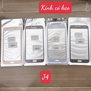Kính samsung j4, kính ép màn hình có keo oca, kính ép liền keo sam sung j400