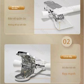 Móc áo kẹp quần inox chống trượt không vết hằn tiện lợi cho shop thời trang cửa hàng #A259