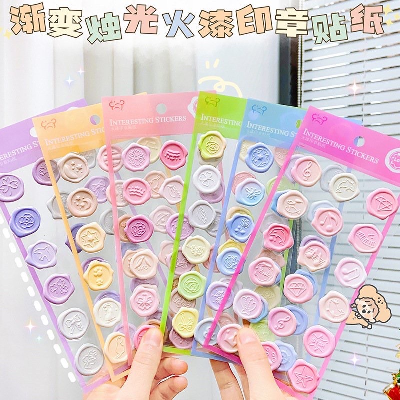 Set 18 Miếng Sticker Dấu Sáp Dáng Tròn Niêm Phong Trang Trí Sổ Tay, Bì ...