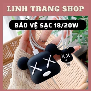 Combo Vỏ Bọc Bảo Vệ Củ Sạc Nhanh PD 18W/20W, Chất Liệu Cao Su Tốt