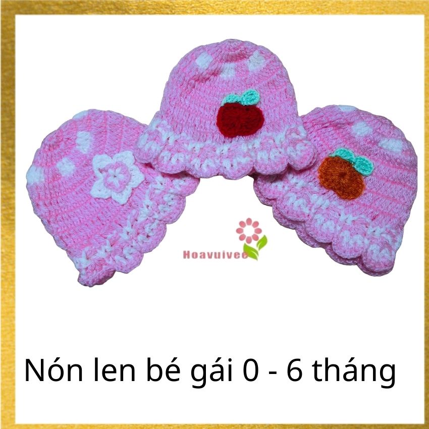 [Freeship] Mũ Len Cho Bé - Nón Len Cho Bé Gái - LN_Handmade