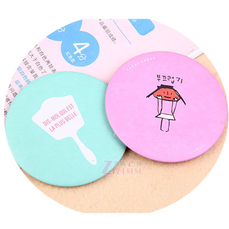 Gương Tròn Mini Bỏ Túi Họa Tiết Hoạt Hình Dễ Thương