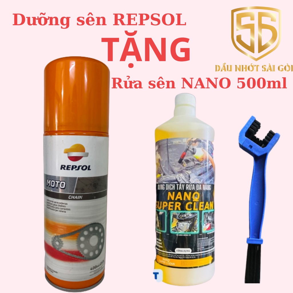 Mua Dưỡng Sên Bôi Trơn Sên Repsol Tặng Rửa Sên Nano Super Clean 500ml ...