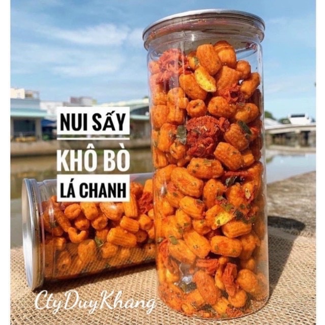 Nui Sen Lăc Khô Bò Sấy Lá Chanh loại 1 đặc biệt -1lon pet 320gr