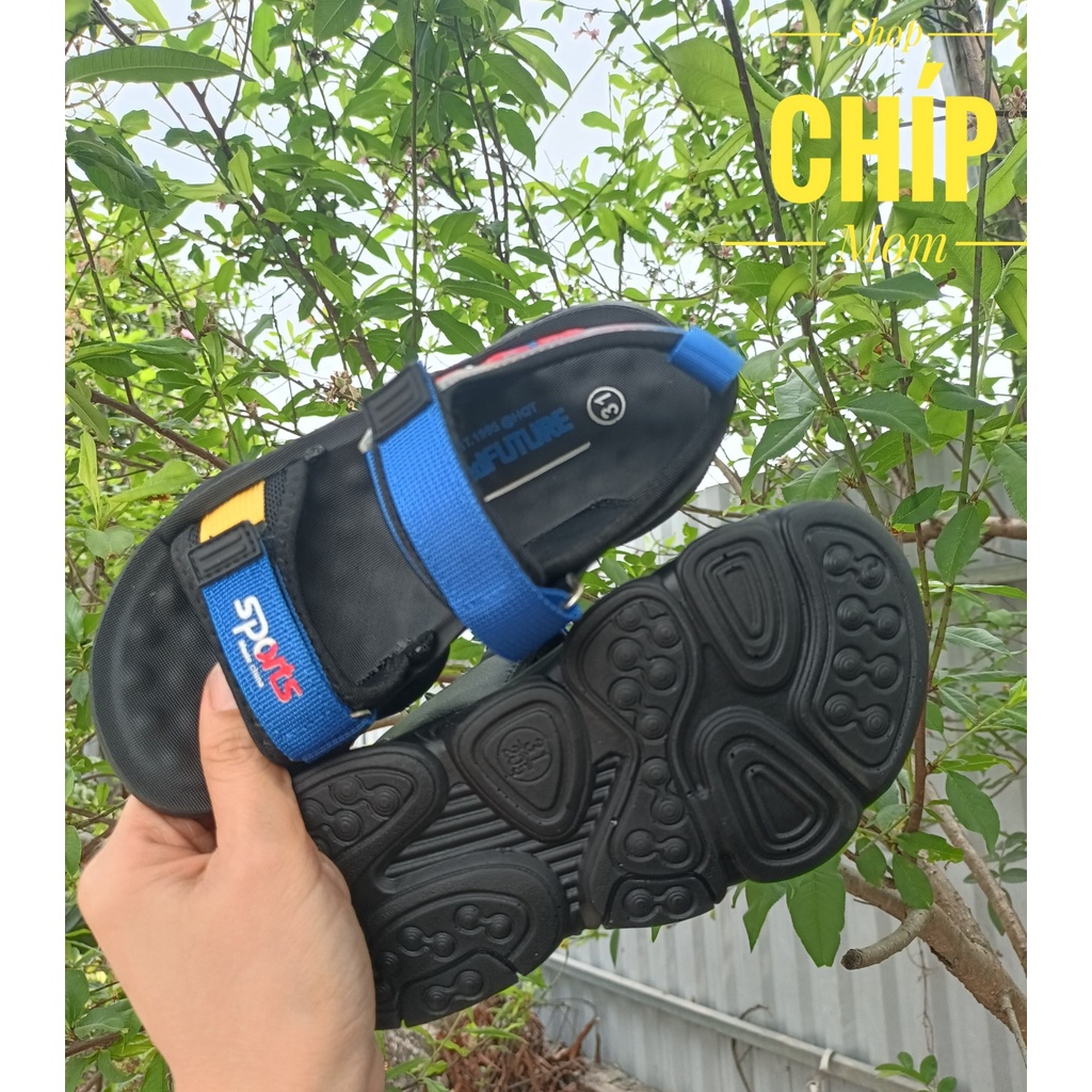 sandal bé trai dép quai hậu đi học cho bé có size đại khâu đế chìm đế chống trượt QCCC full hộp nhện 999 ( ảnh thật )