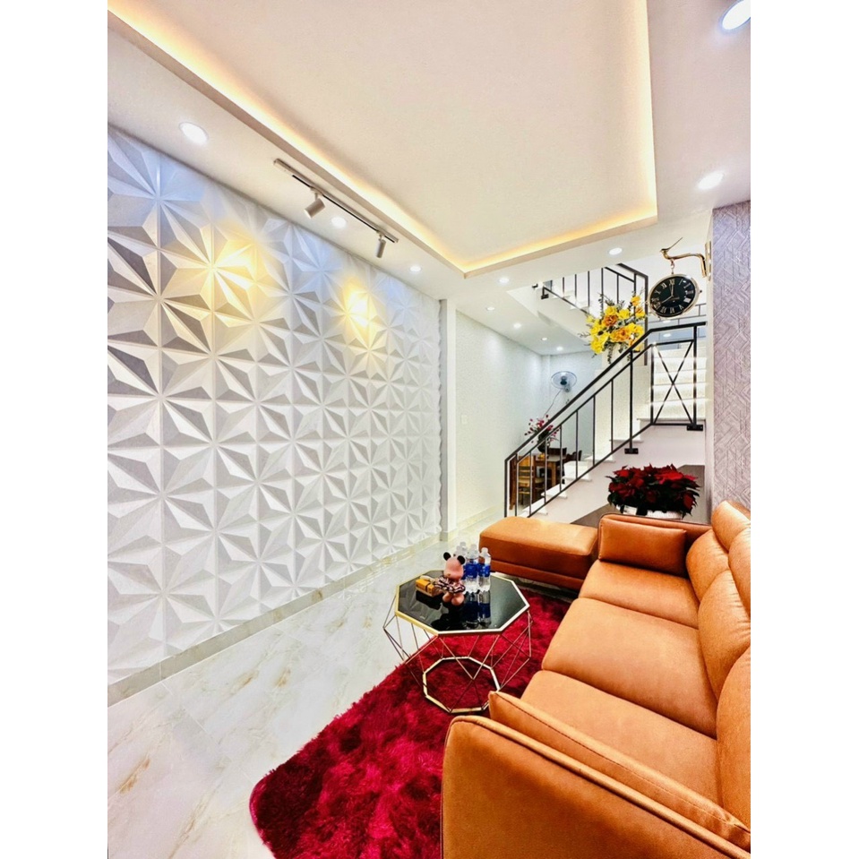 Tấm ốp 3d nhựa PVC, ốp tường trần, kích thước 50x50cm | Shopee Việt Nam
