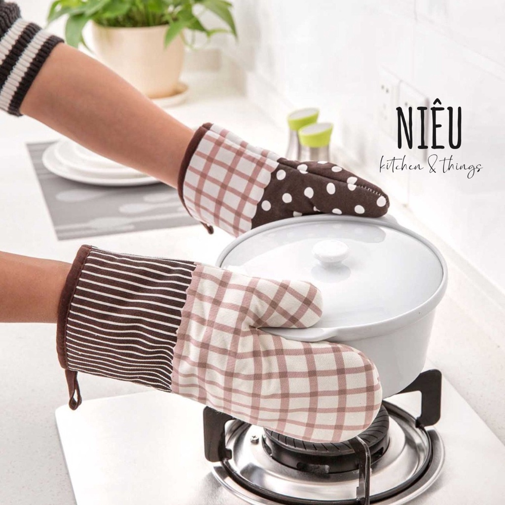 Găng tay bếp chịu nhiệt nướng bánh lò nướng vi sóng chống nóng | Shopee ...