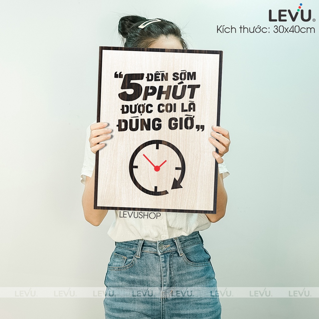 Tranh Động Lực Gỗ LEVU057 decor quà tặng doanh nghiệp