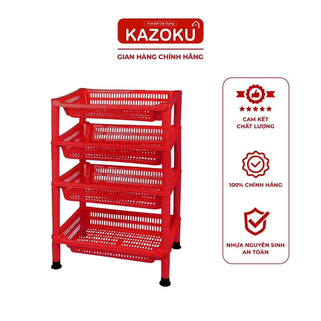 Kệ Nhựa Đựng Ly, Cốc - 44cm x 31cm -2 tầng/ 3 tầng/ 4 tầng  - [KL]  - Vua đồ gia dụng Kazoku