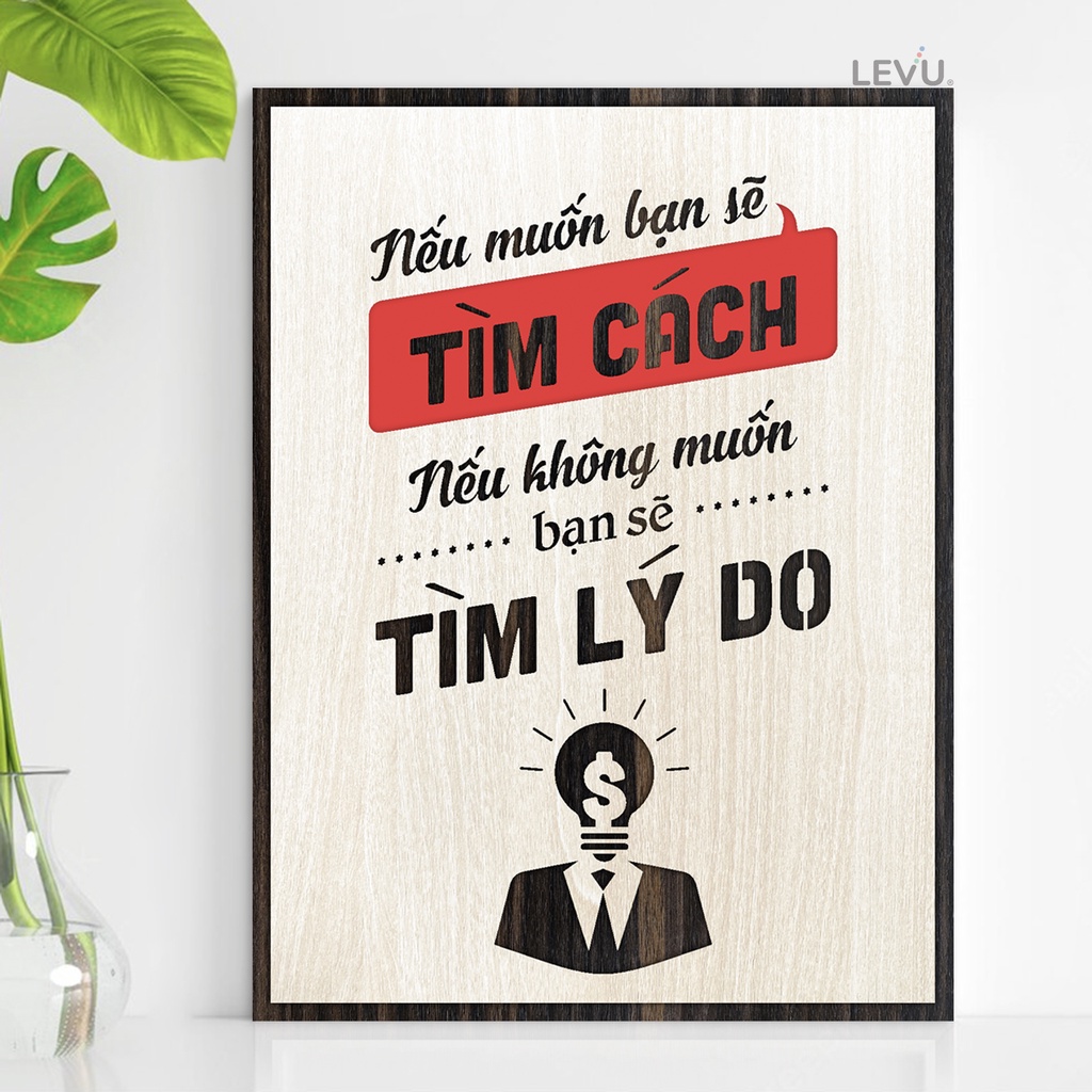 Tranh cổ vũ sáng tạo LEVU118: Nếu muốn bạn sẽ tìm cách nếu không muốn bạn sẽ tìm lý do