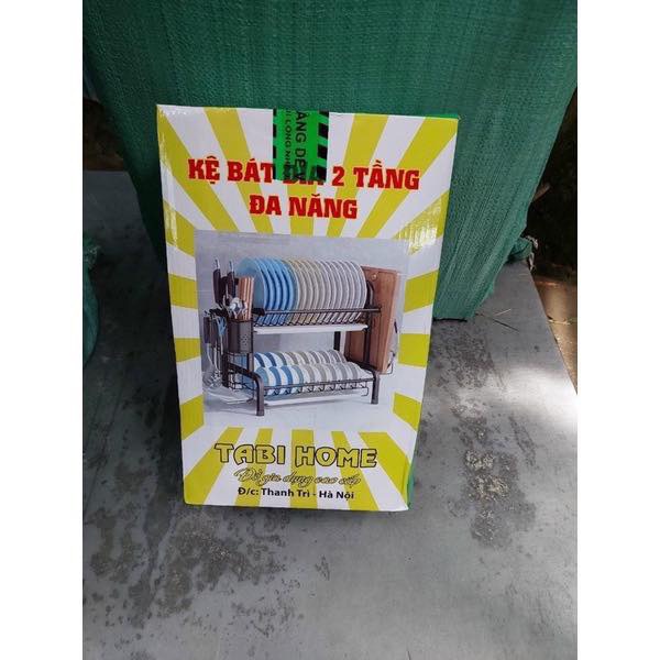 Free ship - Hàng cao cấp - Kệ bát đũa đa năng 2 tầng