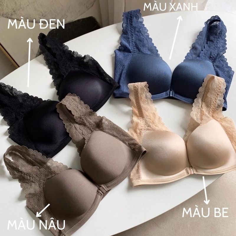 ÁO LÓT NỮ QUAI REN CÀI TRƯỚC TẠO KHE NÂNG NGỰC 8002