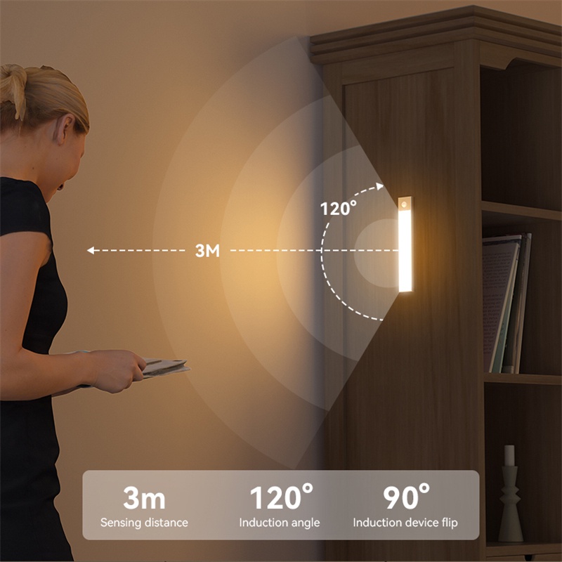 Đèn Cảm Biến,Đèn Led Cảm Trí,Chuyển Động Không Dây Thông Minh Dèn ngủ 10/20/30/40/50cm -Gắn Cầu Thang/NhPhòng Ngủ/à Vệ Sinh/Tủ Quần Áo/Bếp/Chiếu sáng nhà