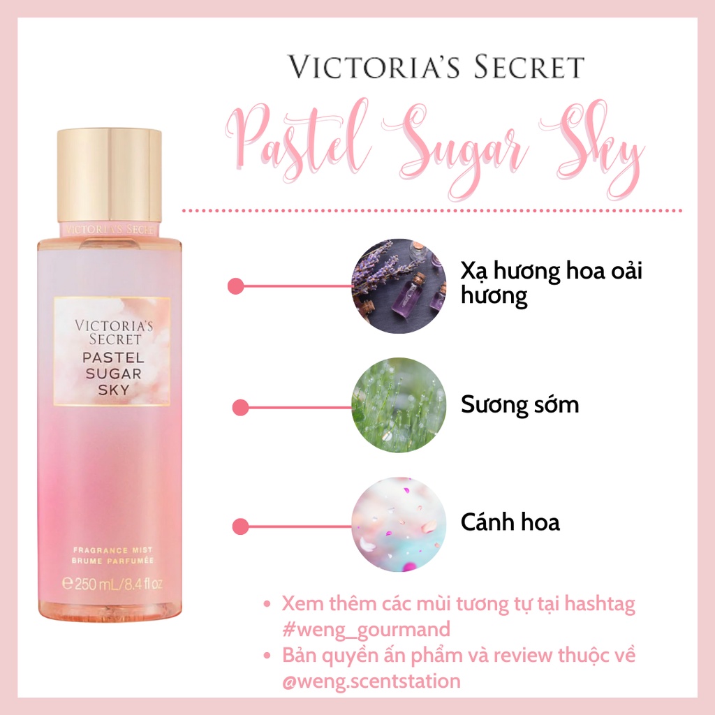 Xịt thơm toàn thân Victoria's Secret mùi Pastel Sugar Sky Shopee Việt Nam