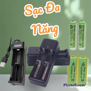 Bộ Sạc Pin Đa Năng Tự Ngắt ,Sạc Nhiều Loại Pin AA,AAA,10440, 14500, 16340, 16650, 14650, 18350, 18500, 18650