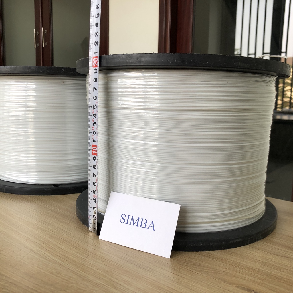 1 cuộn Dây nhựa PE 1 lõi kẽm, màu trắng, 5Kg/cuộn, dẹp, 3.0mm, quấn ...