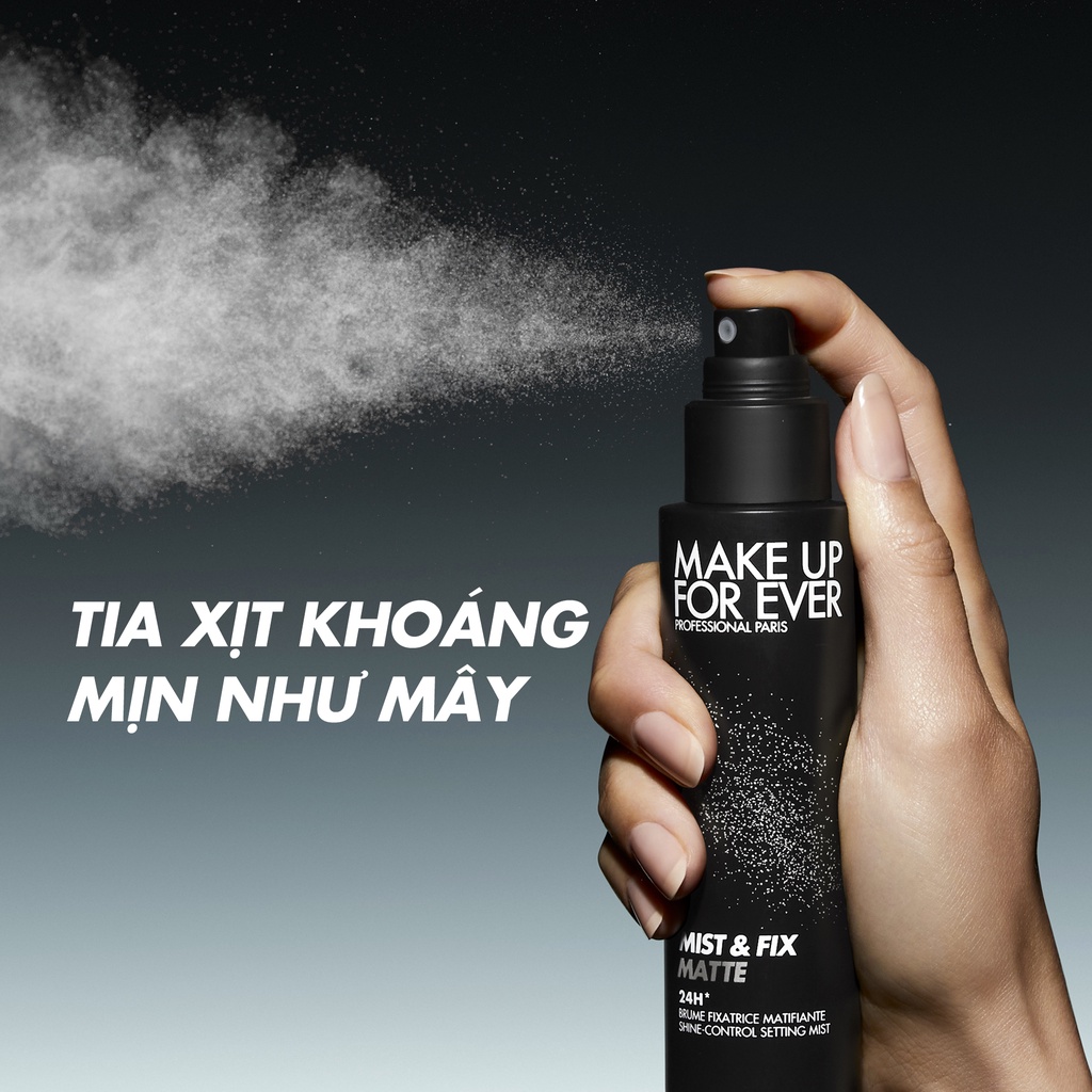 Ảnh Xịt Khóa Cố Định Lớp Trang Điểm Kiềm Dầu MIST & FIX MATTE 100ml - MAKE UP FOR EVER 1