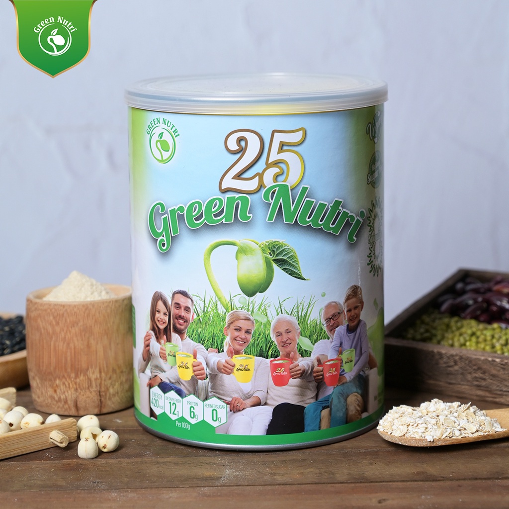 Combo 2 hộp Sữa Hạt Ngũ Cốc Dinh Dưỡng 25 Green Nutri hộp 750gram chính hãng